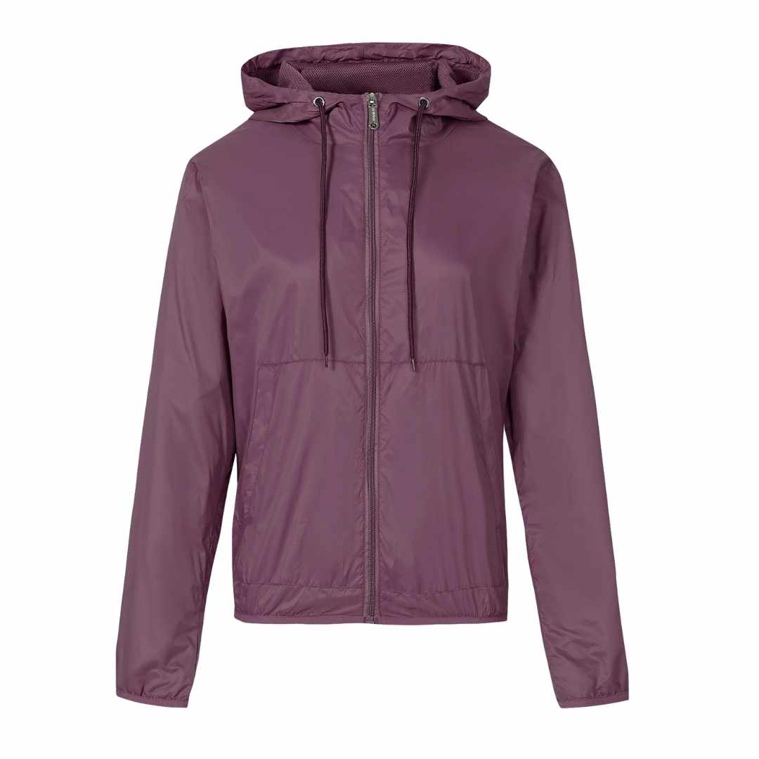 LEEHANTON® Women’s Packable Full Zip Windbreaker with Pockets
