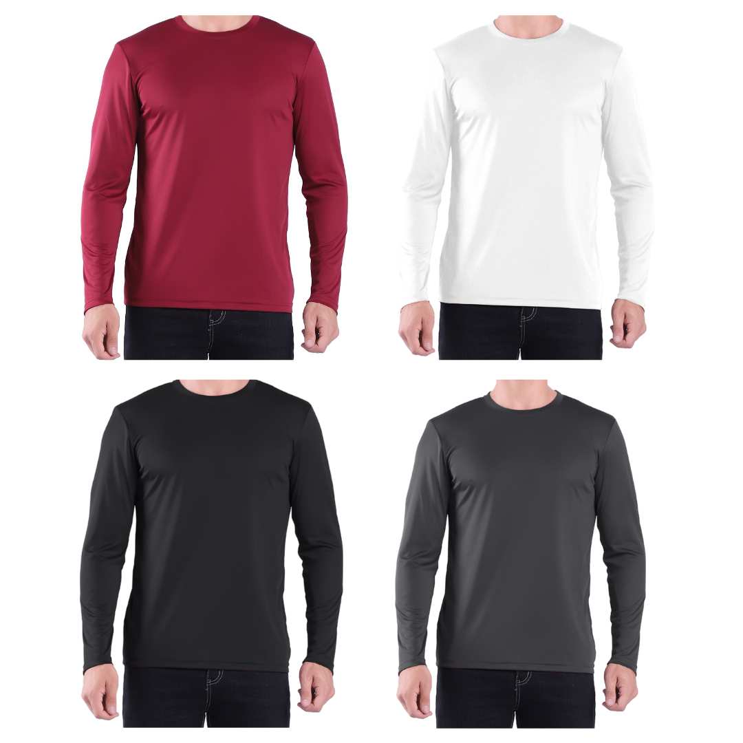 LEEHANTON® 4 Pack Men’s Performance Long Sleeve T-Shirt