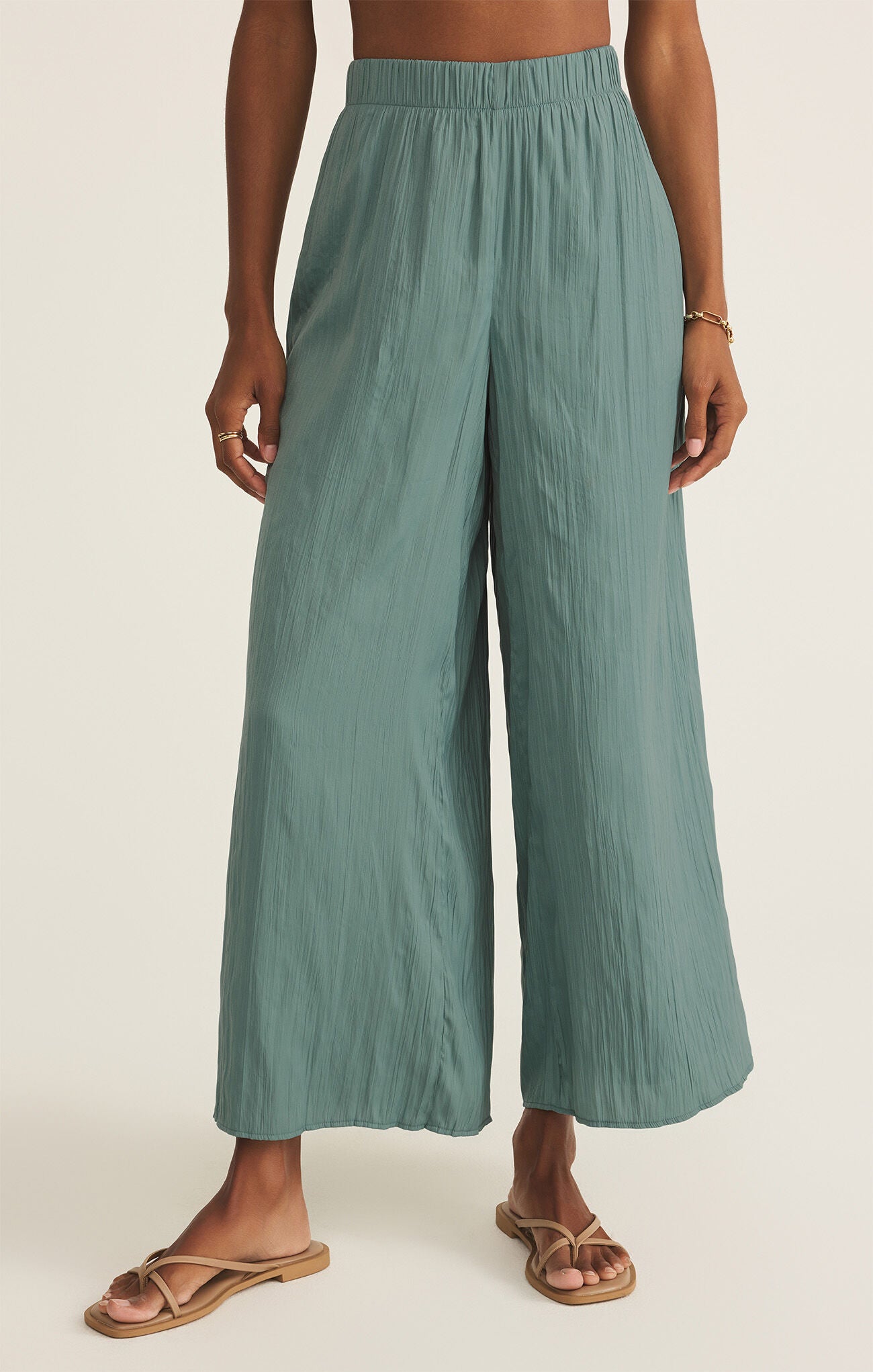 Sunset Satin Pant Sea Pine