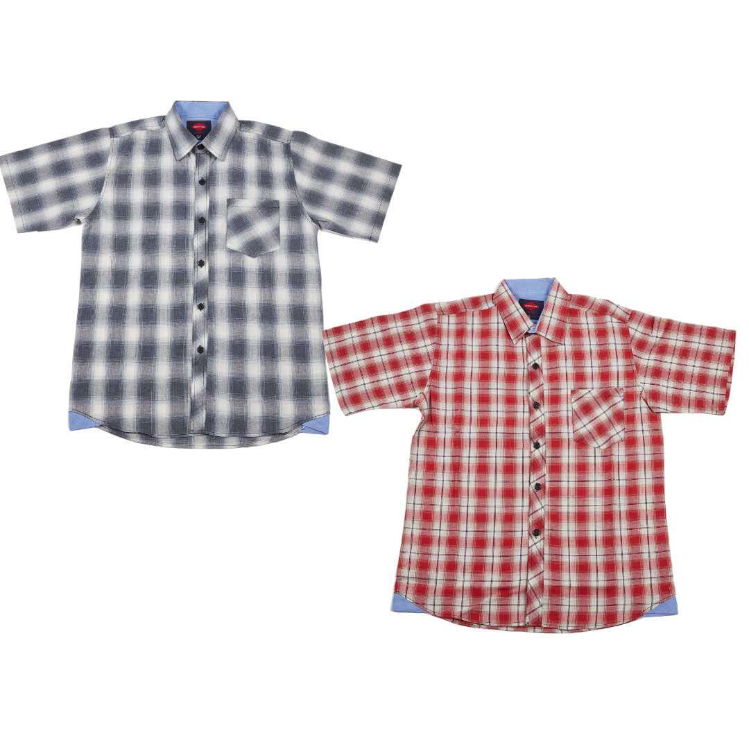 LEEHANTON® 2 Pack Men's Plaid Shirts with Pockets