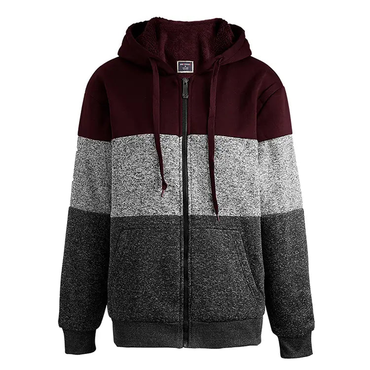 LEEHANTON® Men's Zipper Up Fleece Hoodie Sweatshirt with Pockets