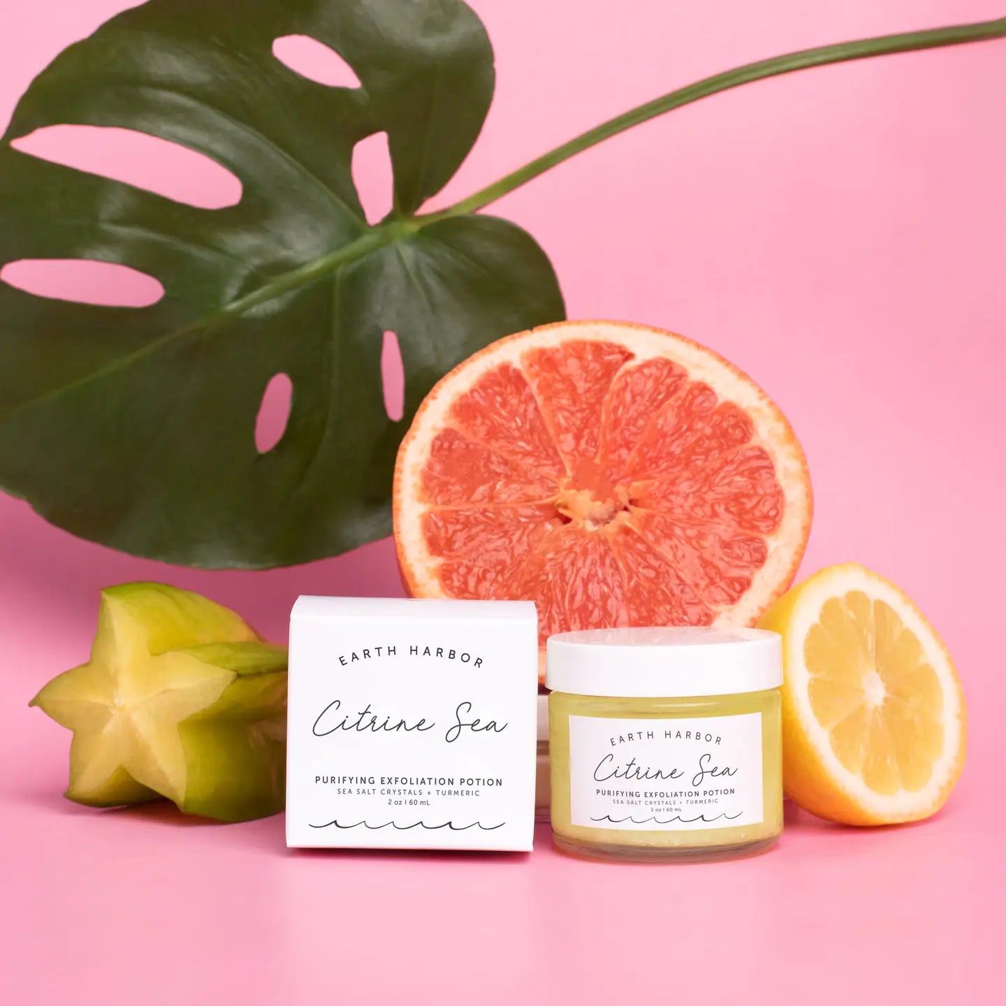 Citrine Sea- Tropical Exfoliator: Citrine Gemstone + Turmeric Oil