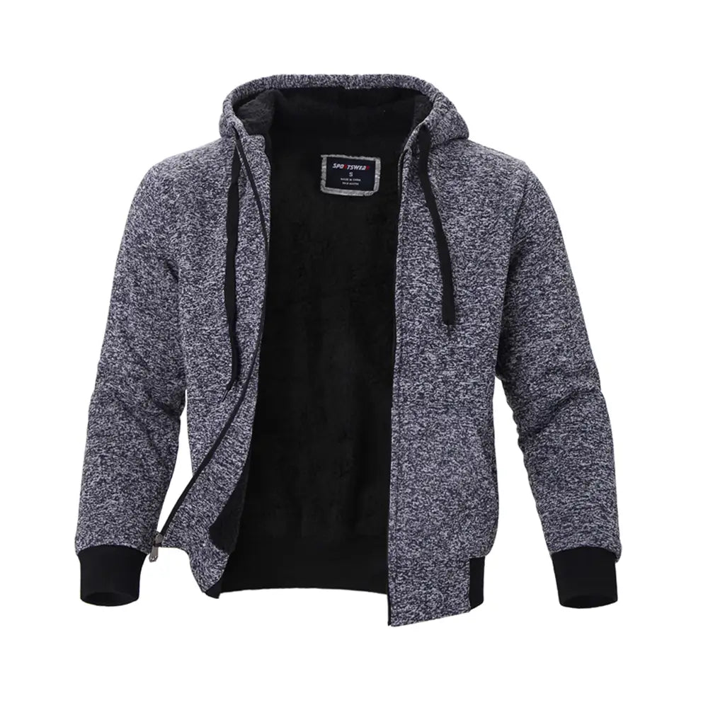 Men's Sherpa Hooded Sweatshirt with Pockets