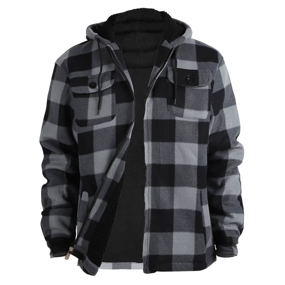Men's Plaid Jacket with Pockets