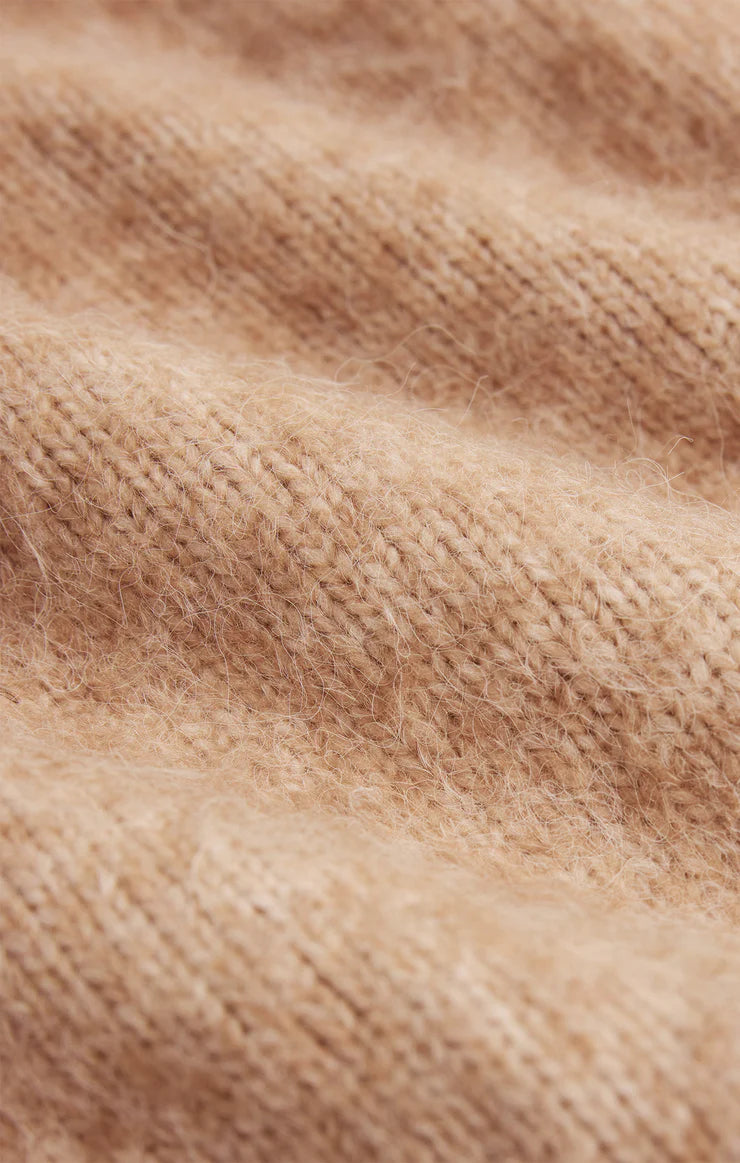 Snowed In Sweater Heathered Carmel