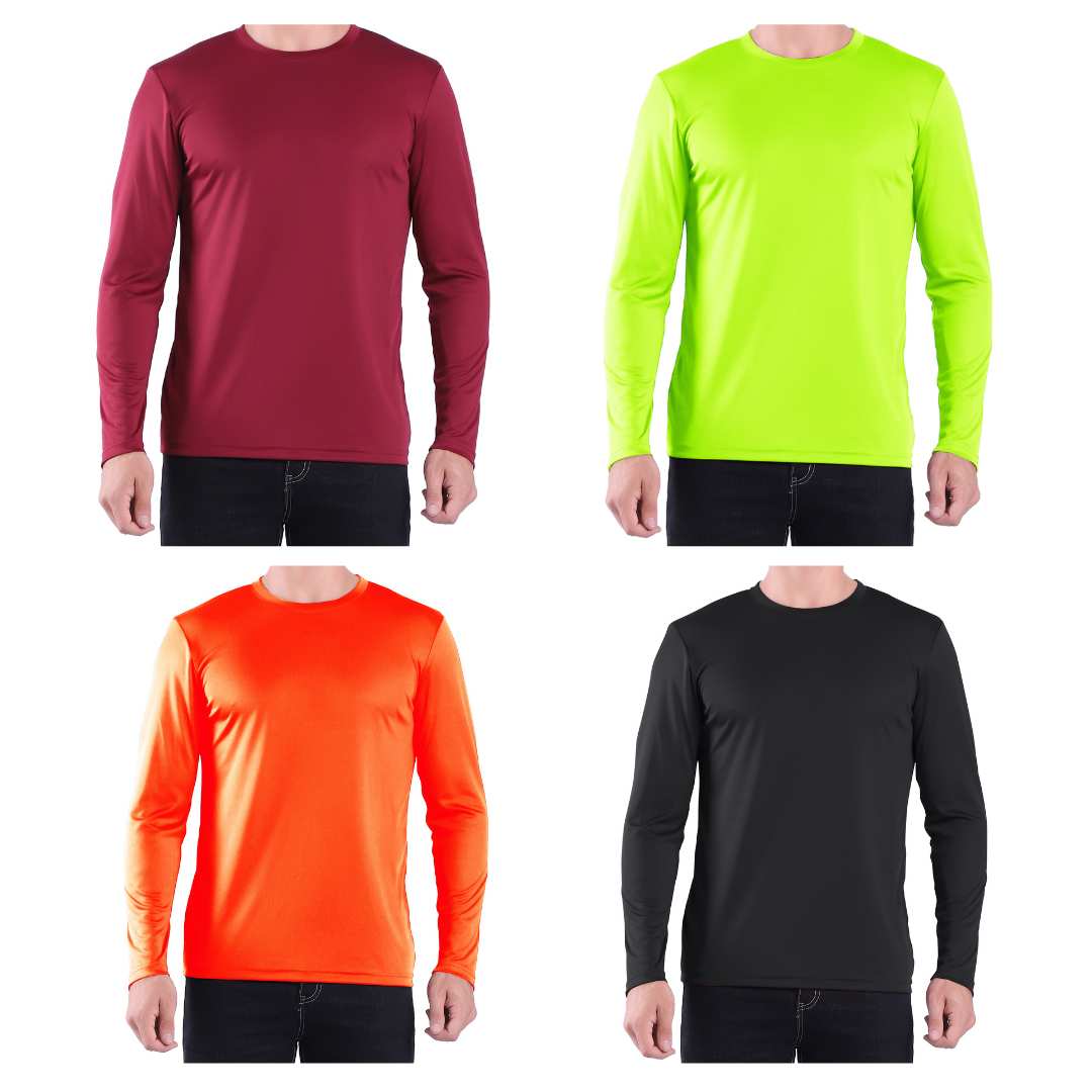 LEEHANTON® 4 Pack Men’s Performance Long Sleeve T-Shirt