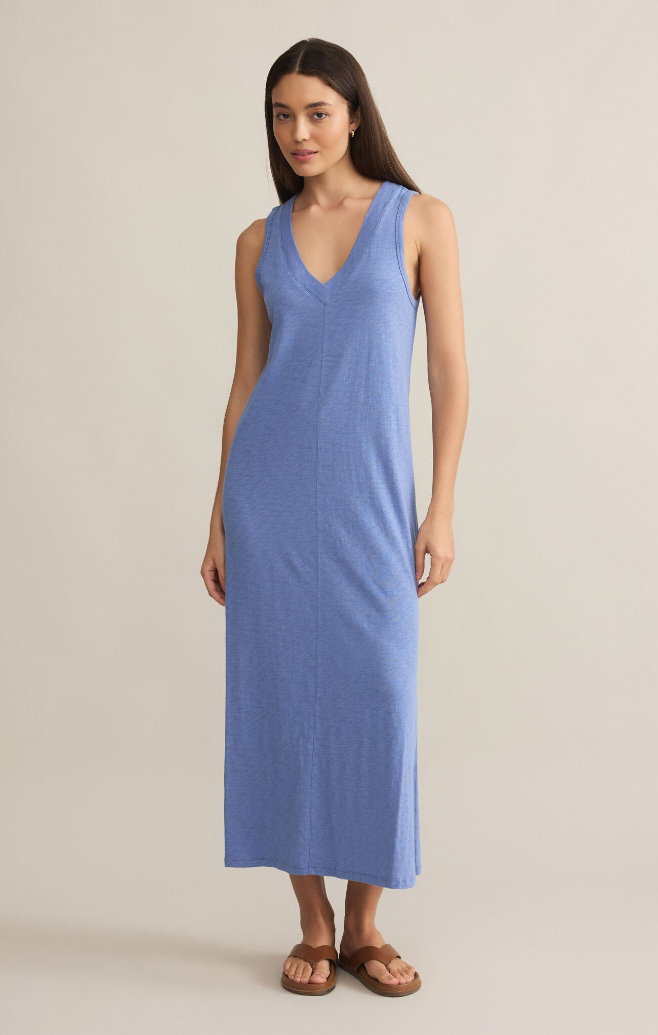 Palisades Midi Dress- Sky Blue