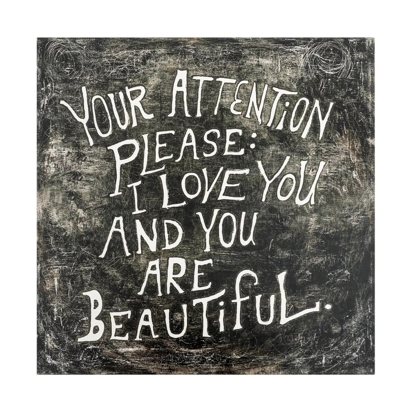 12"x12" Your Attention Please Art Poster