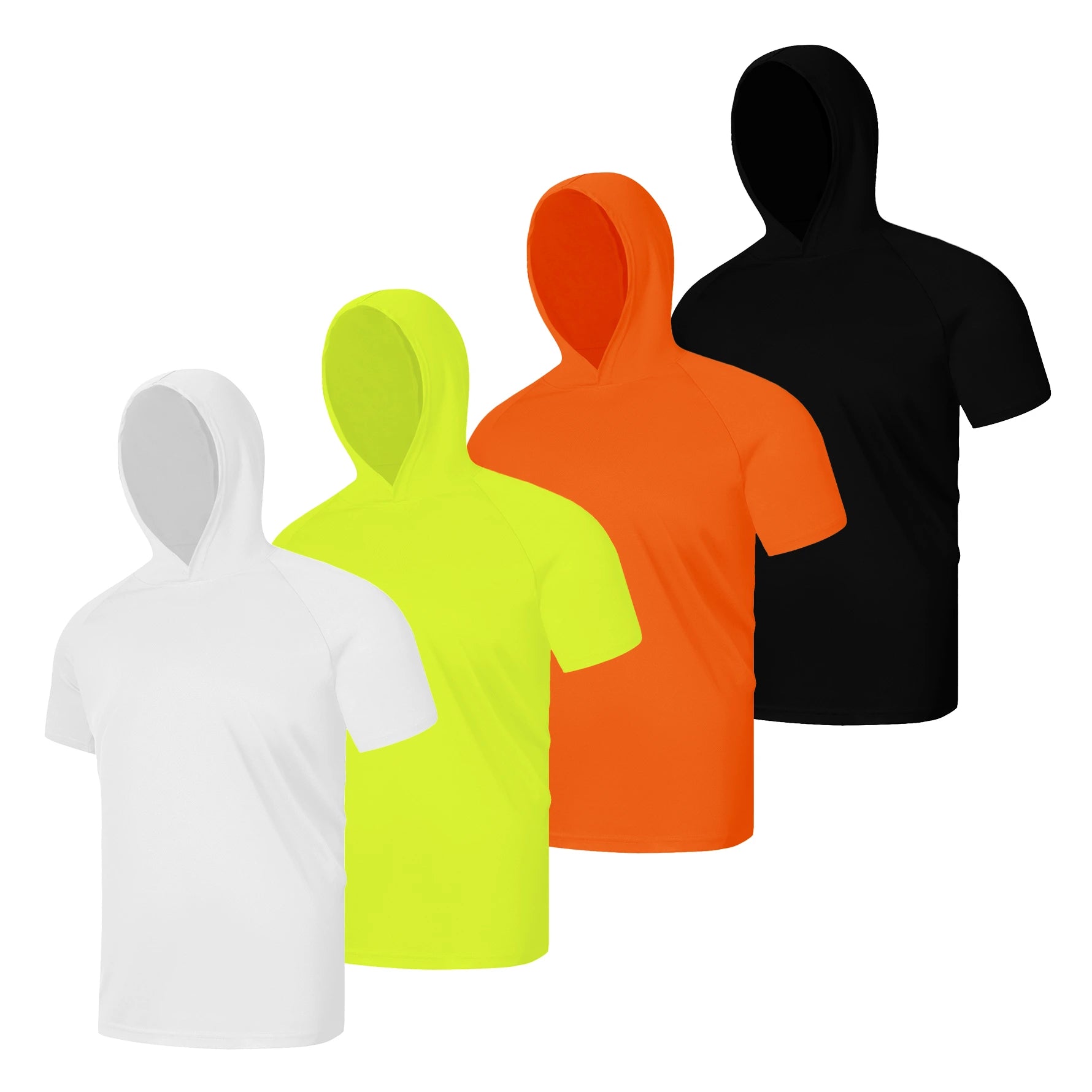 4 Pack Men’s Performance Short Sleeve with Hood