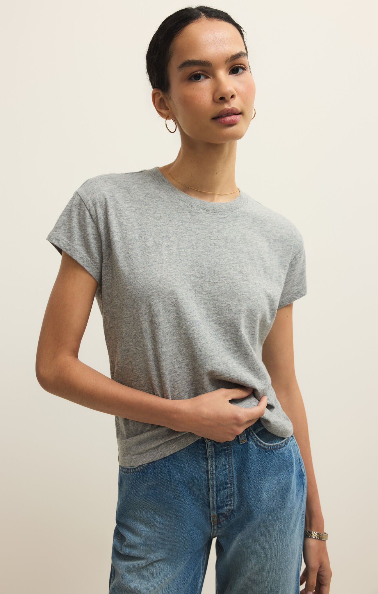Modern Slub Tee - Grey