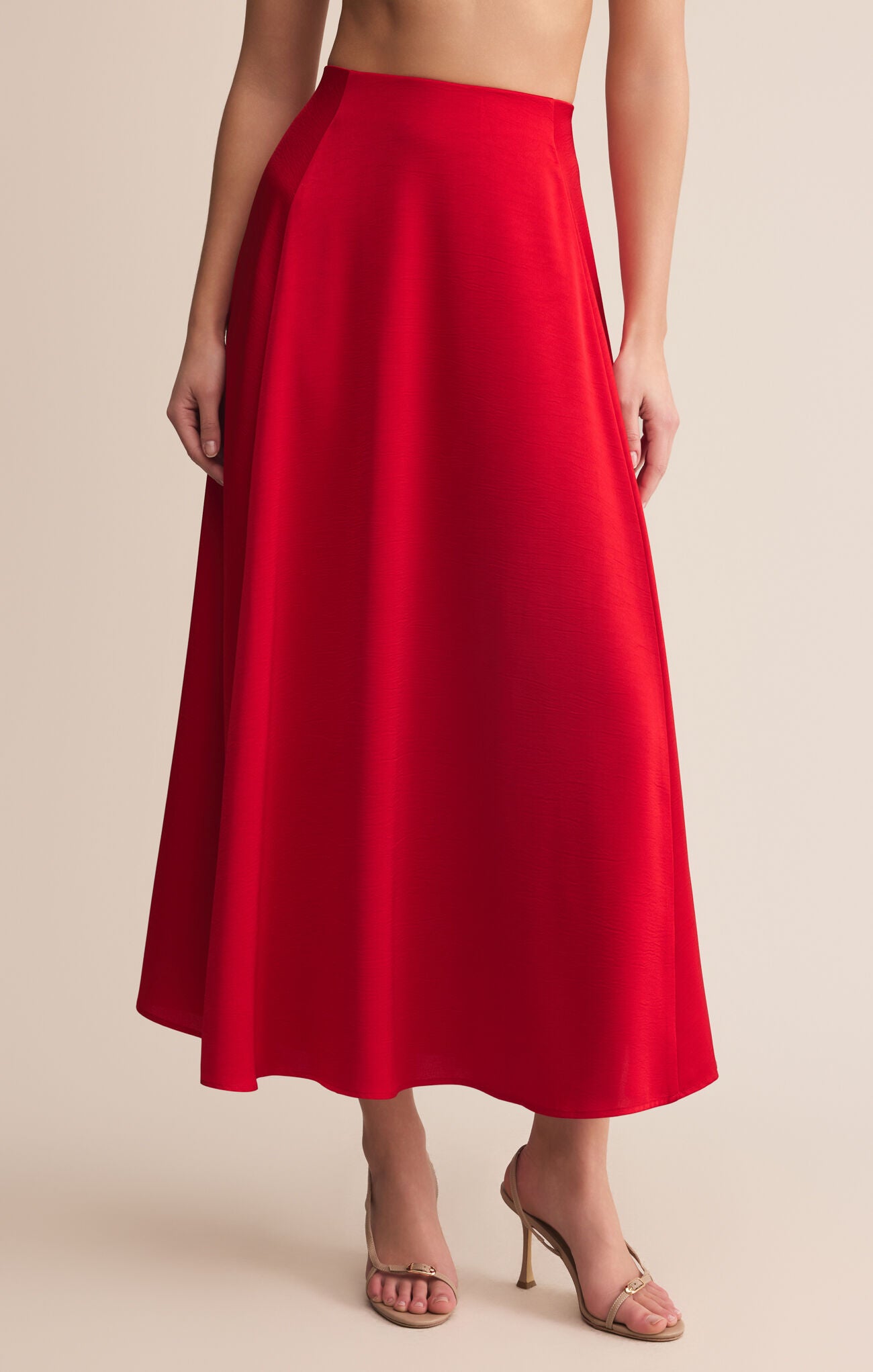 Northpointe Midi Skirt Festive Red