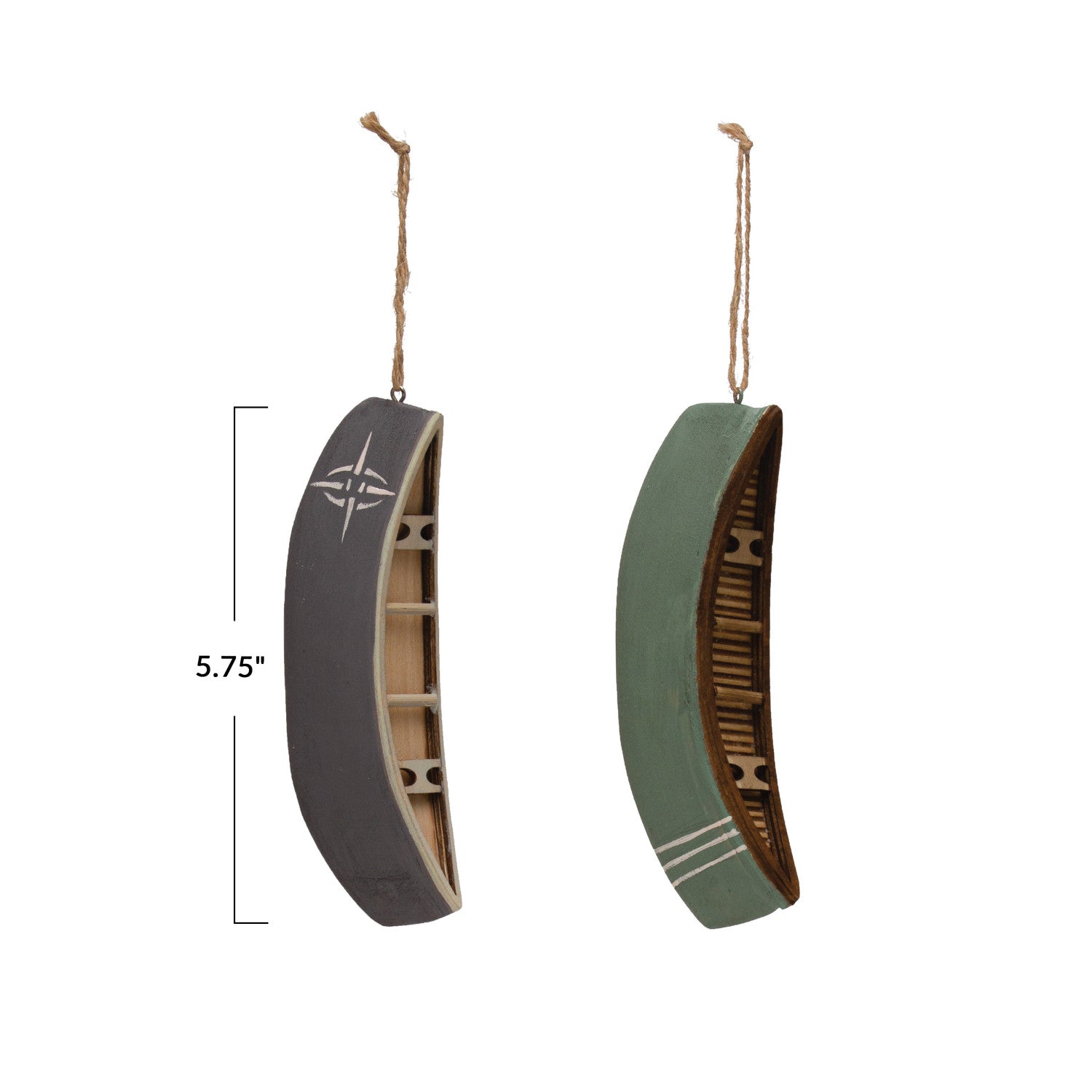 Eucalyptus Wood Canoe Ornament