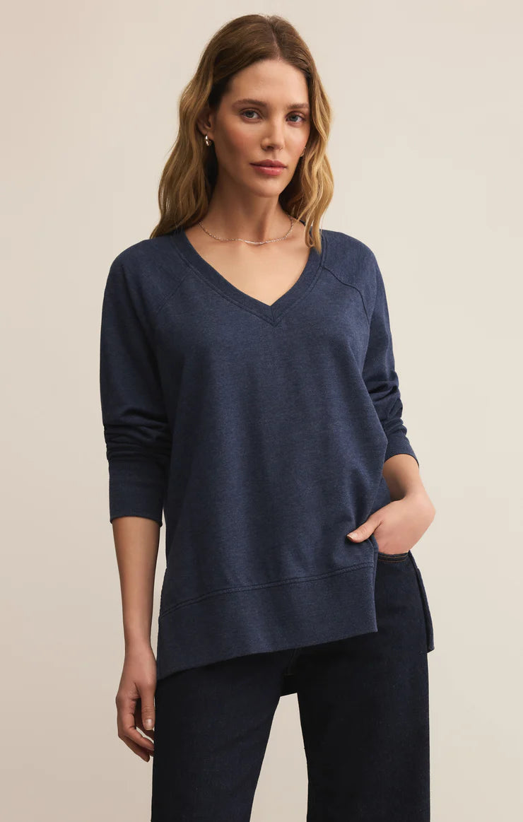 Modern V-Neck Weekender - Sapphire