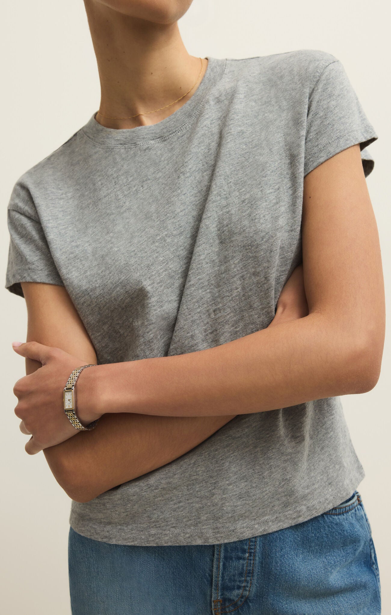 Modern Slub Tee - Grey