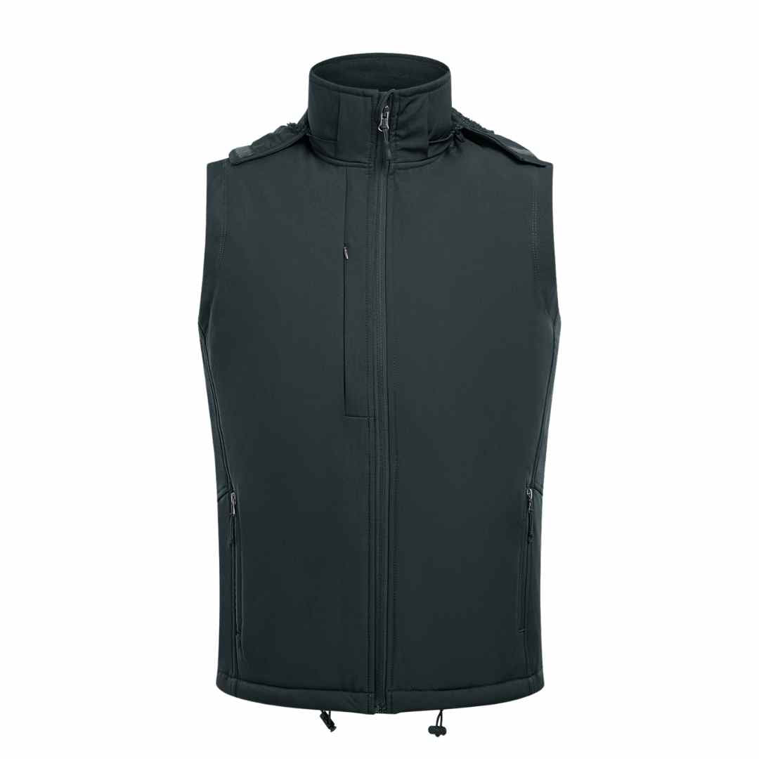 LEEHANTON® Men’s Berber Lined Bonded Soft Shell Vest with Pockets