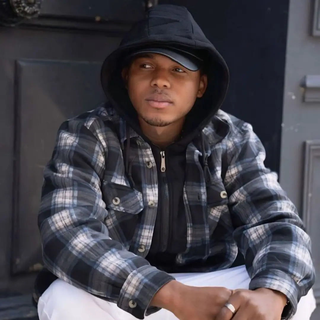 Men's Berber Lined Plaid Jacket with Pockets