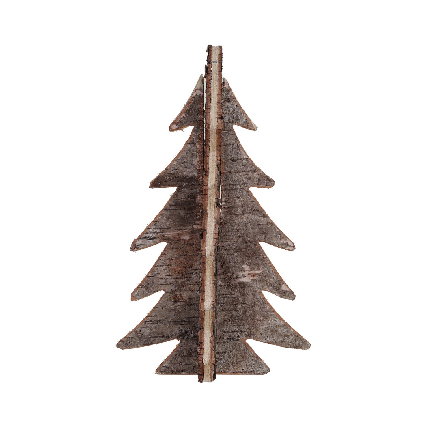14"H Interlocking Birch Bark Tree, Natural