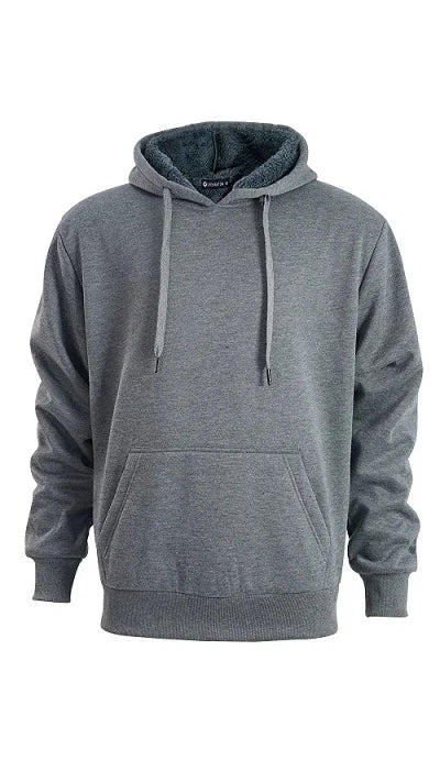 Men's Fleece with Sherpa Lined Pullover Hoodie with Pockets
