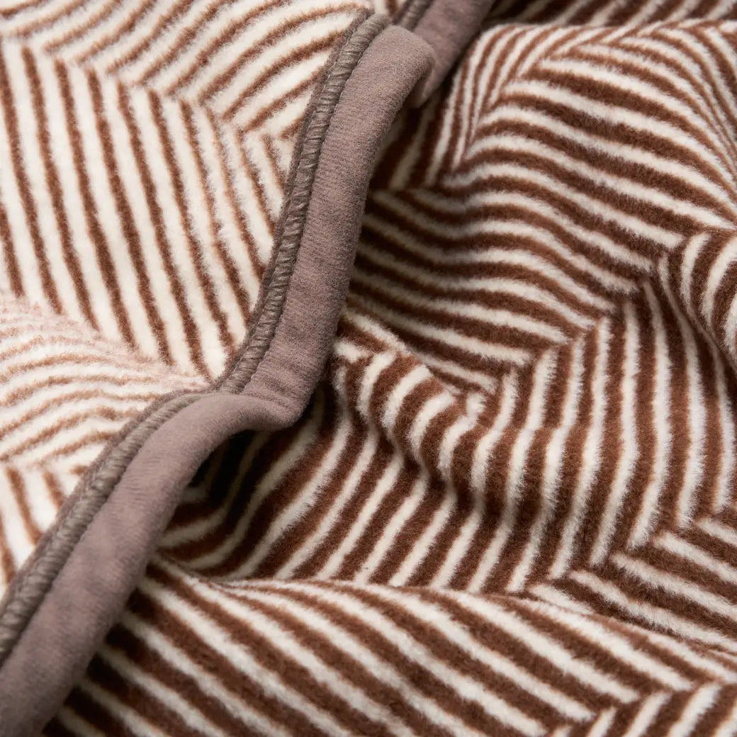 Harborview Herringbone Chocolate Blanket