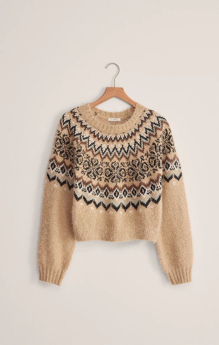 Kenaby Fair Isle Sweater - Oatmeal