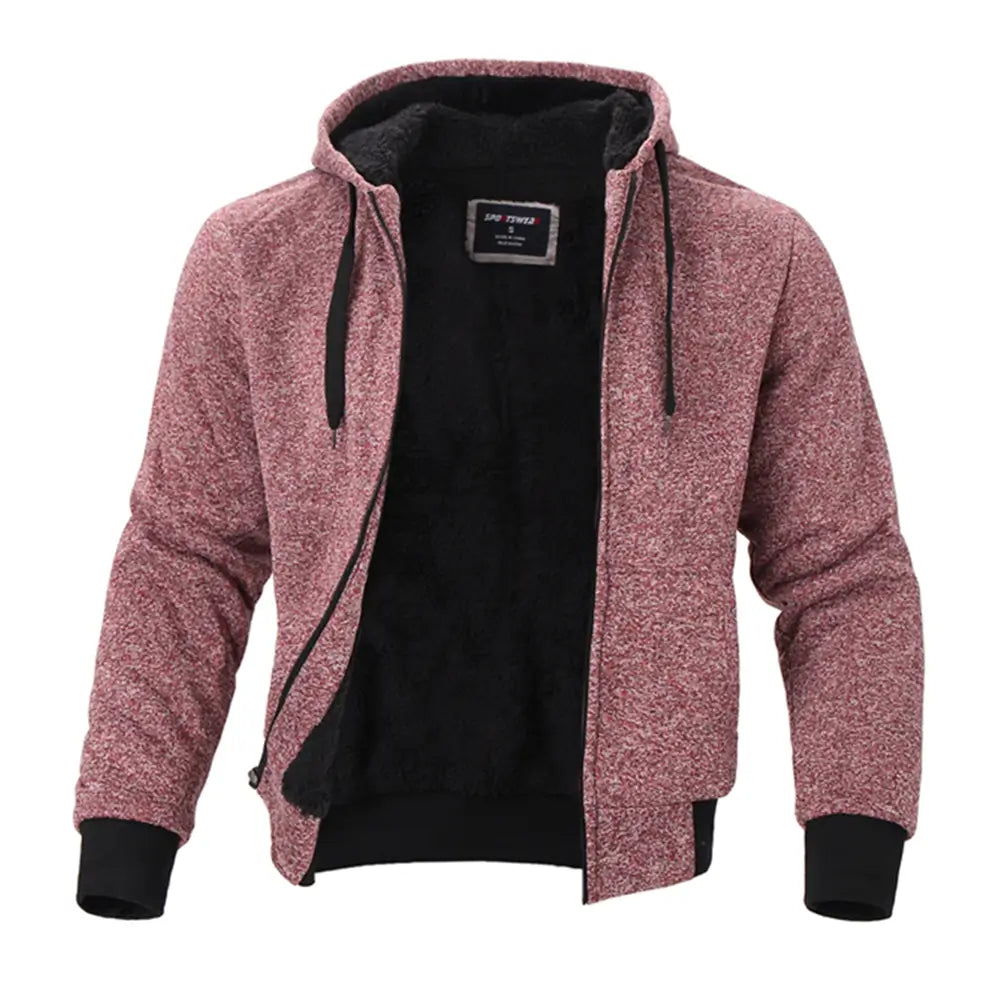 Men's Sherpa Hooded Sweatshirt with Pockets