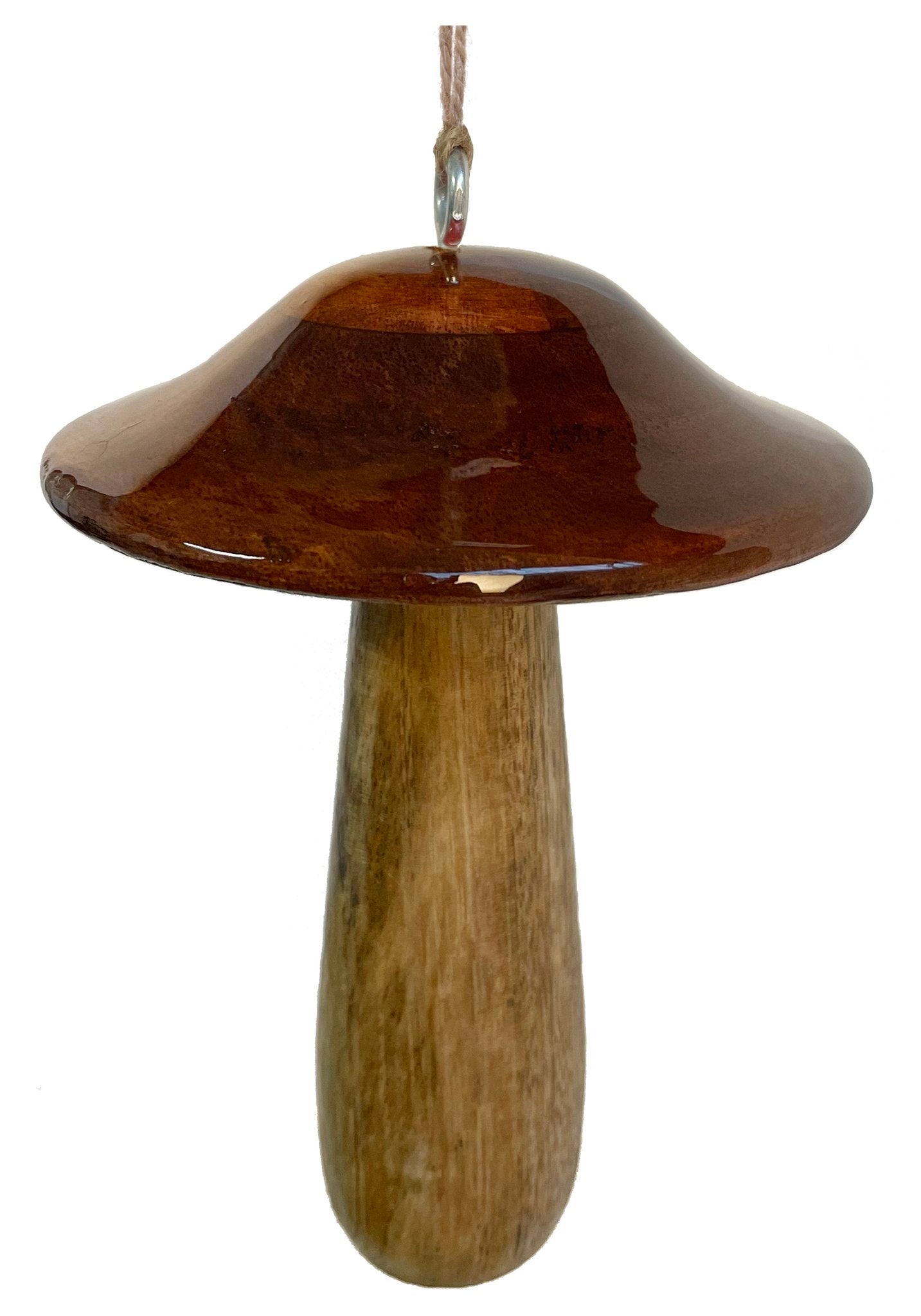 Wooden mushroom brown 5.5"