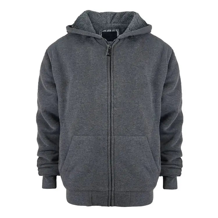 Men's Heavyweight Sherpa Lined Hoodie with Pockets