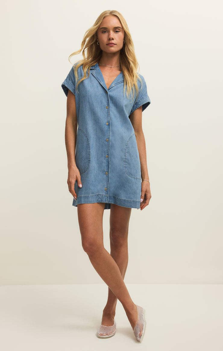 Napa Denim Mini Dress Shoreline