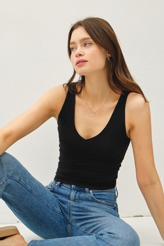 Soft Core Basic V-Neck Tank