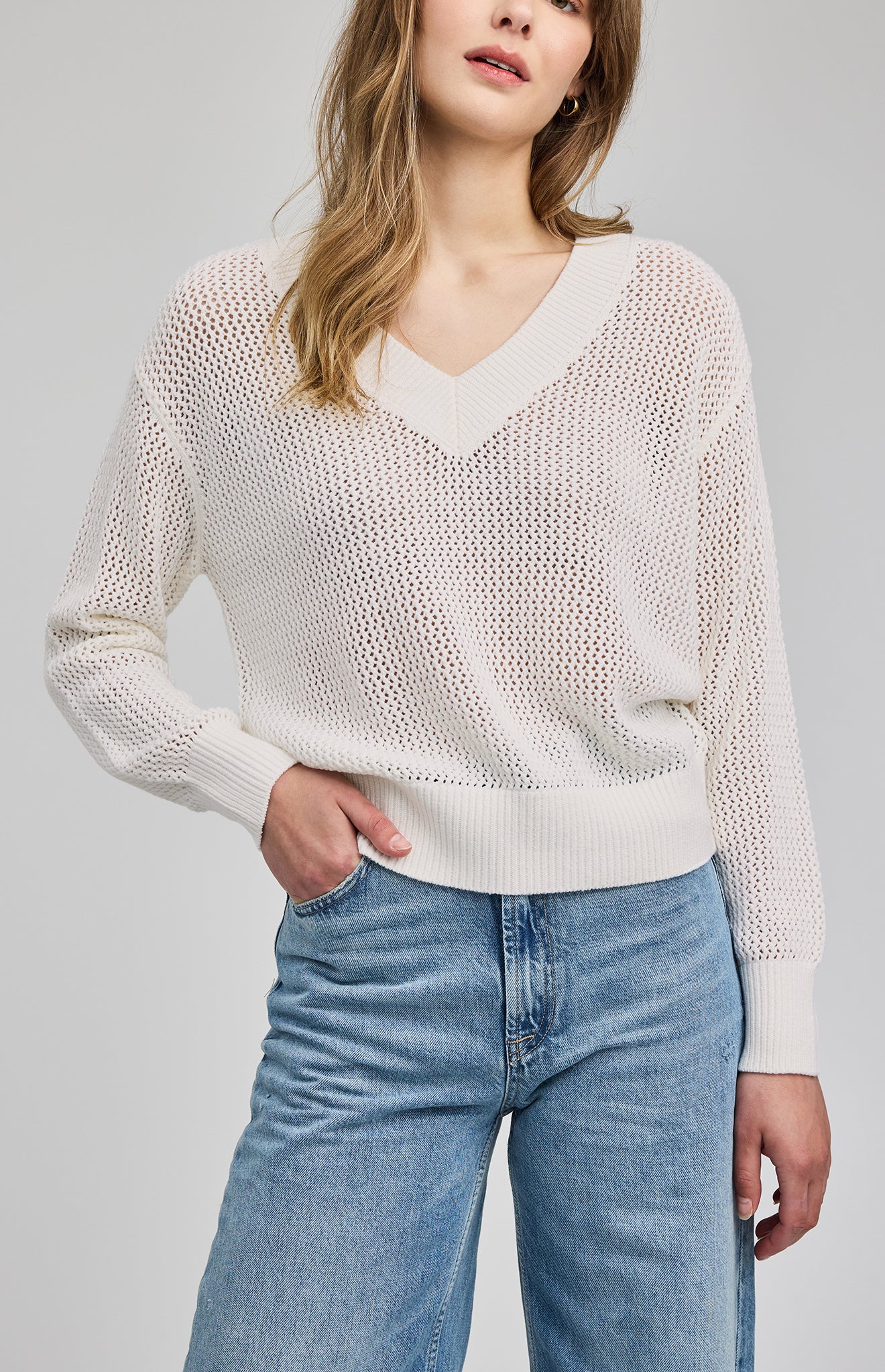 Jensen Light Sweater - White