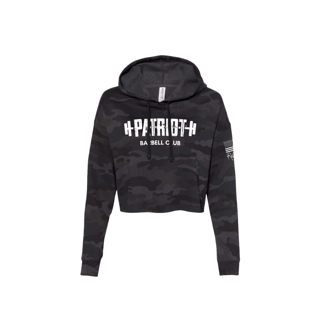 Rebecca's Patriot Barbell Club Cropped Hoodie