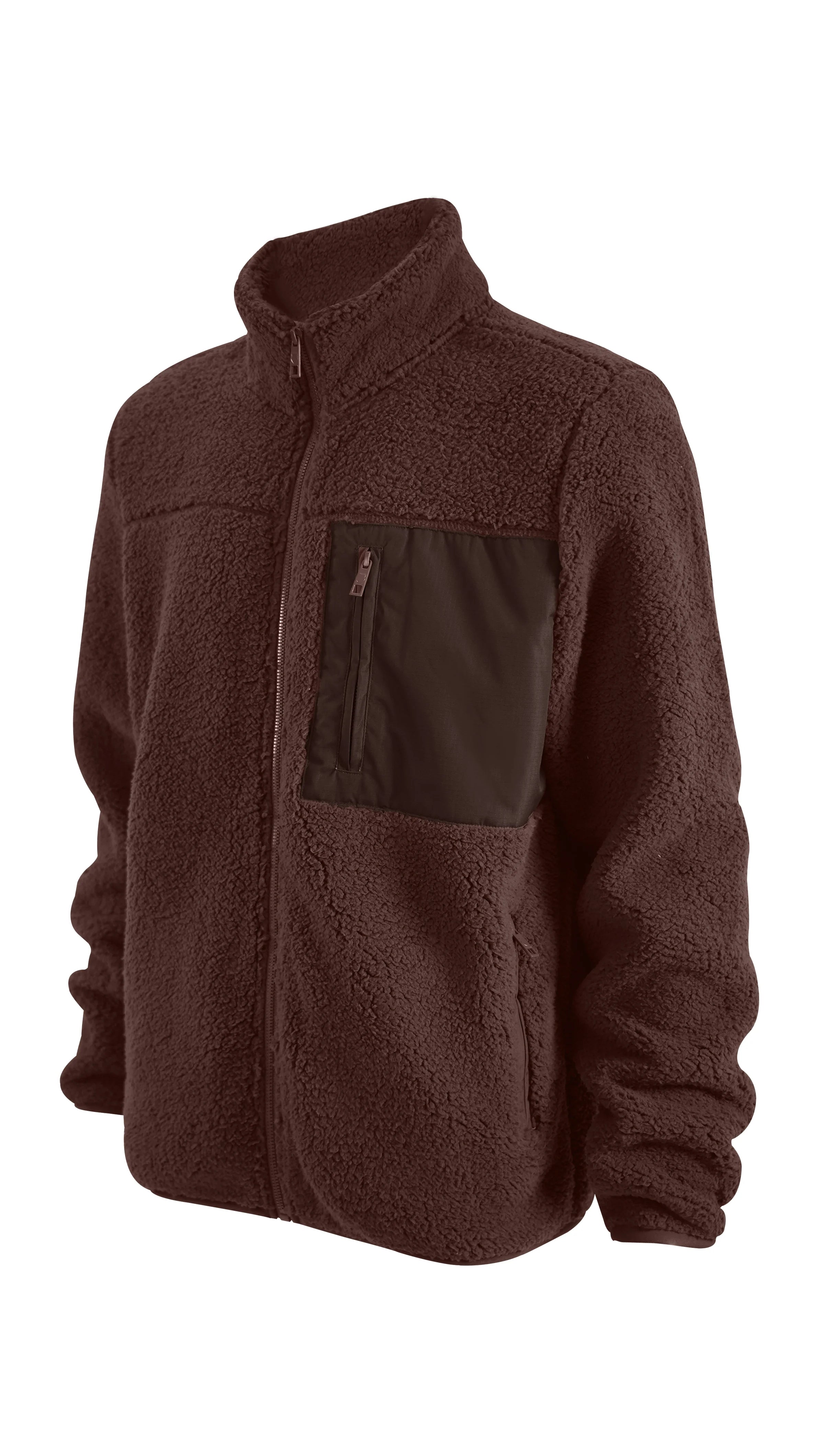 Men’s Polar Fleece Full-Zip Jacket with Multi-Pockets