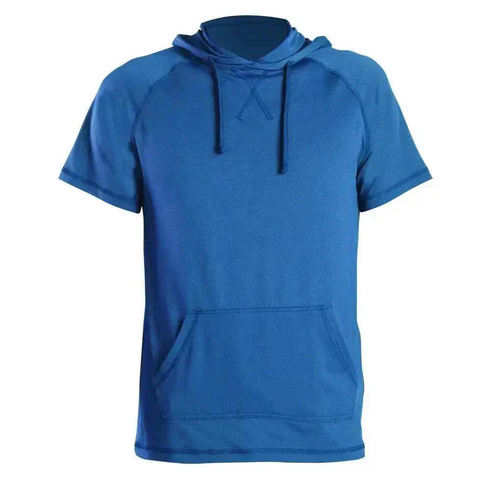 LEEHANTON® Men's Short Sleeve Pullover Hoodie with Pockets