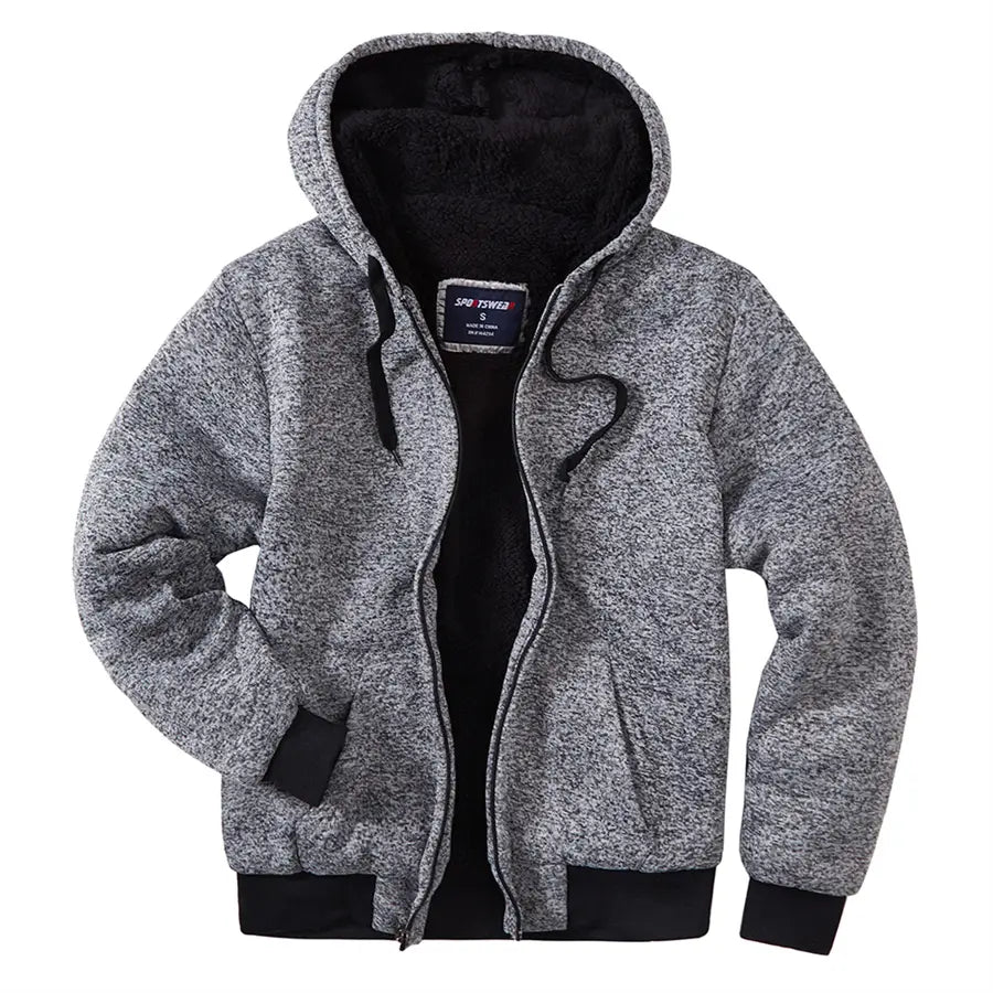 LEEHANTON® Men's Zip Up Fleece Hoodie with Pockets with Pockets
