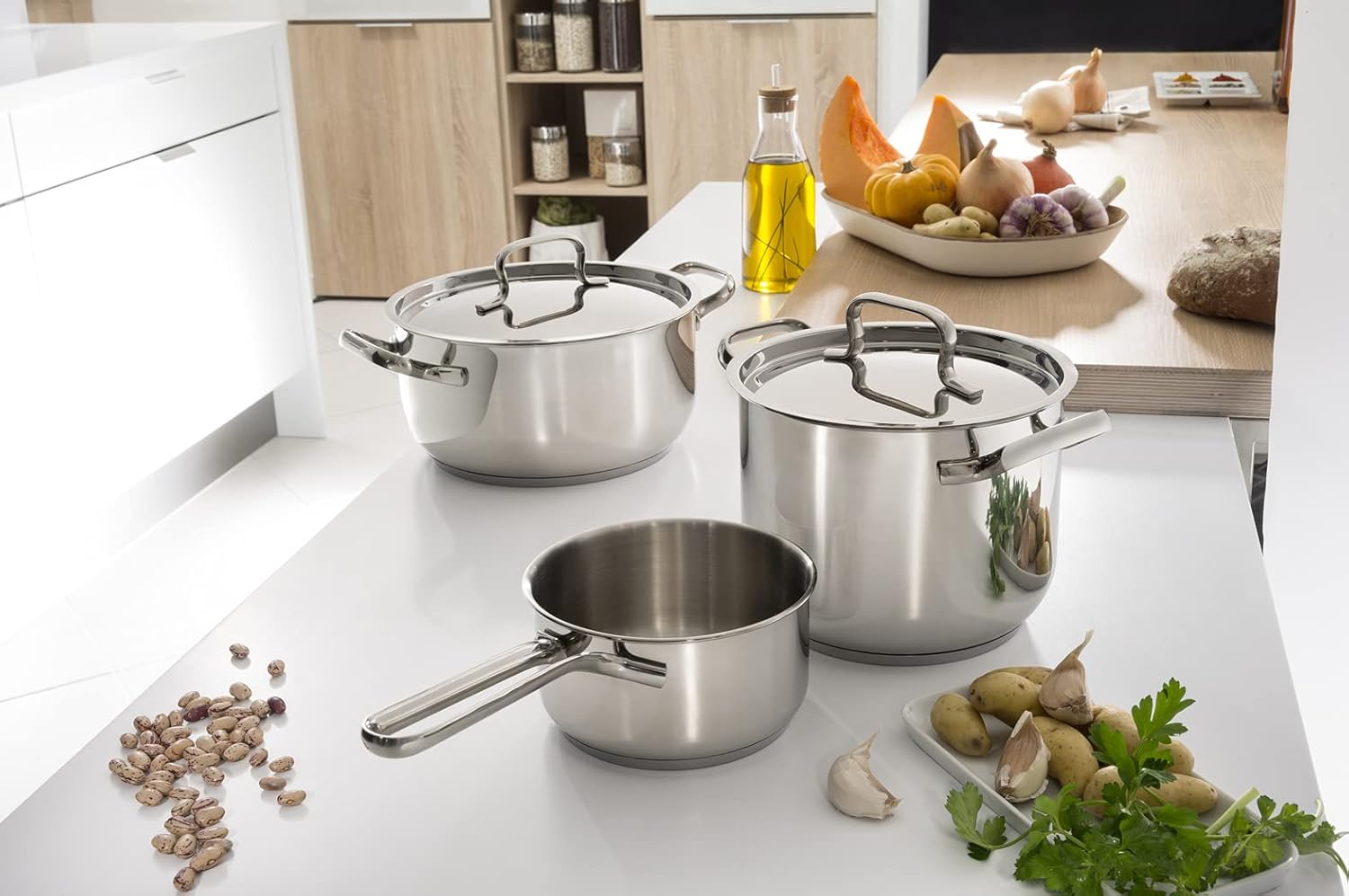 Batterie de cuisine Lagostina Sfiziosa 24 pièces, acier inoxydable, argent