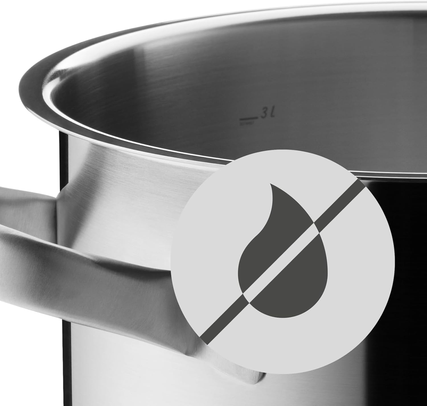 WMF Gourmet Plus - Batterie de cuisine 5 pièces, compatible induction, acier inoxydable, 1 casserole basse 20 cm, 3 casseroles hautes 16 cm, 20 cm et 24 cm, 1 casserole 16 cm avec 4 couvercles en acier inoxydable