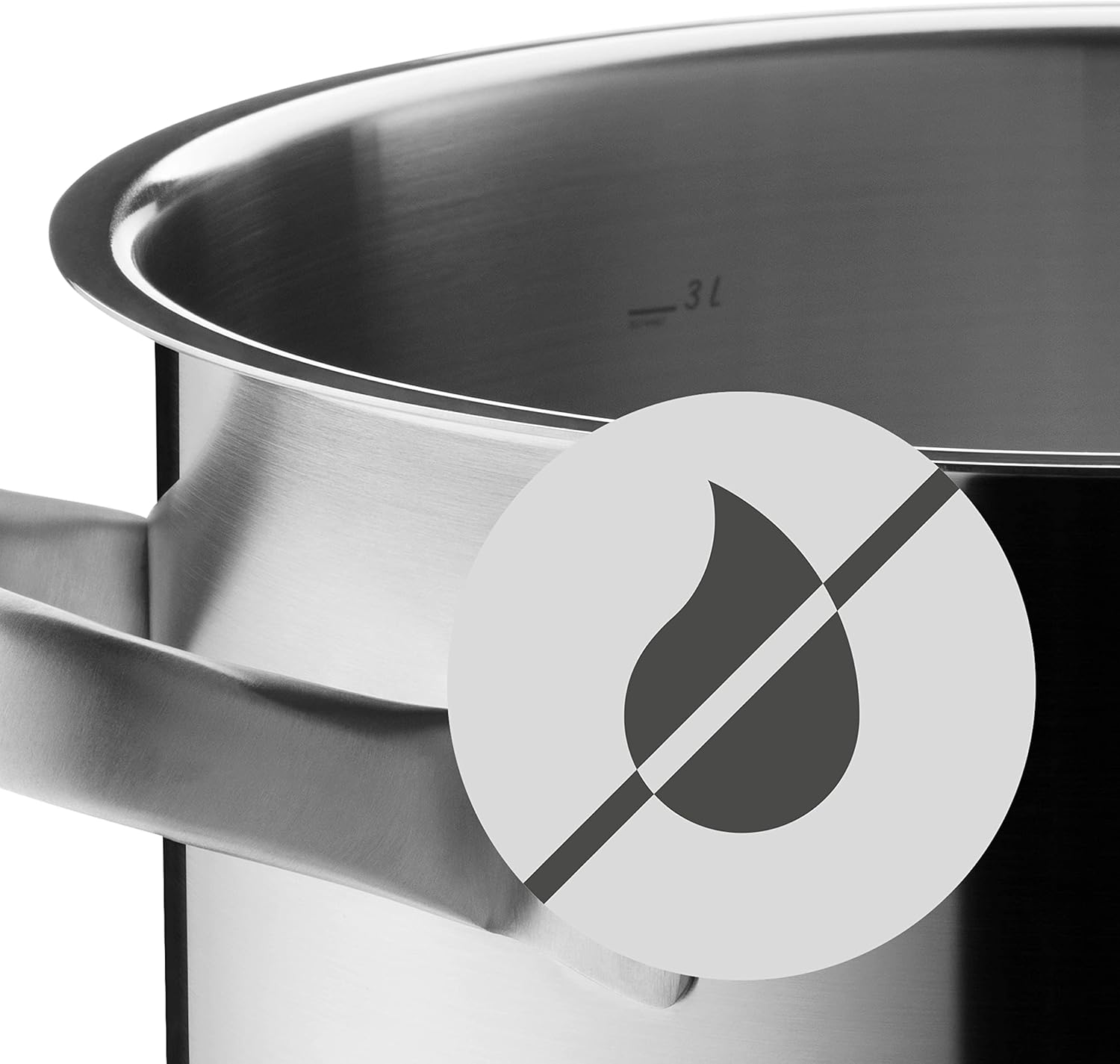 WMF Gourmet Plus - Batterie de cuisine 5 pièces, compatible induction, acier inoxydable, 1 casserole basse 20 cm, 3 casseroles hautes 16 cm, 20 cm et 24 cm, 1 casserole 16 cm avec 4 couvercles en acier inoxydable