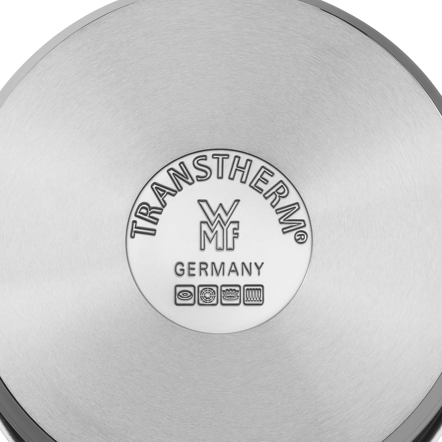 WMF Gourmet Plus - Batterie de cuisine 5 pièces, compatible induction, acier inoxydable, 1 casserole basse 20 cm, 3 casseroles hautes 16 cm, 20 cm et 24 cm, 1 casserole 16 cm avec 4 couvercles en acier inoxydable